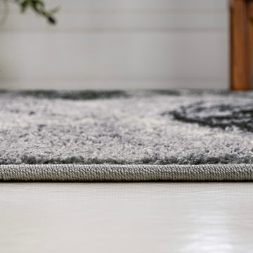 Viscon Abstract Marble Contemporary Area Rug
